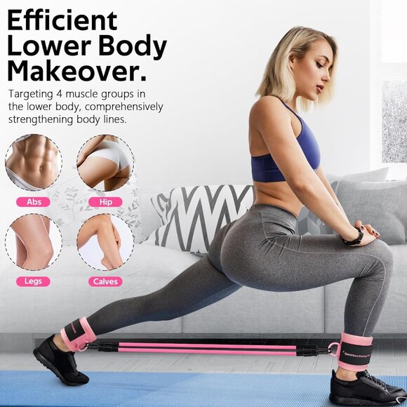 Ankle Resistance Bands, Ankle Bands for Working Out with Cuffs, Ankle Resistance - Picture 3 of 8